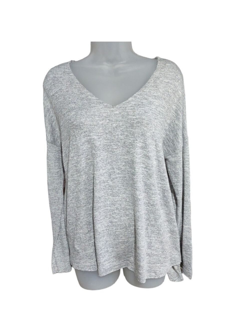 TCEC Gray Pullover Sweater High Low Medium